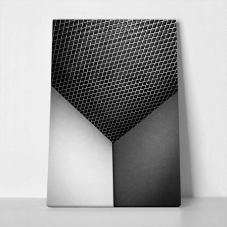 Πίνακας σε Καμβά BLACK AND WHITE ARCHITECTURAL MODERN GEOMETRIC PATTERN - Πολεις και Αρχιτεκτονικη