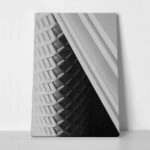 Πίνακας σε Καμβά BLACK AND WHITE ARCHITECTURAL MODERN GEOMETRIC ROOF