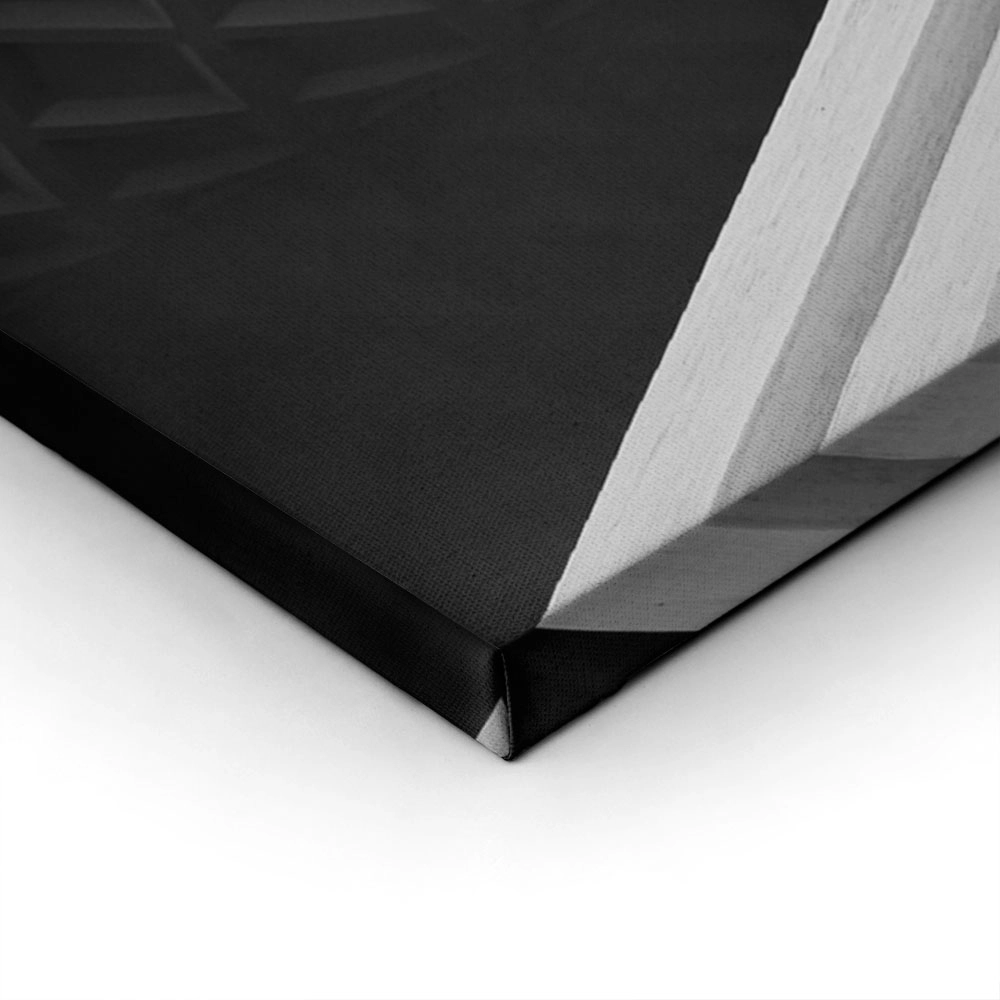 Πίνακας σε Καμβά BLACK AND WHITE ARCHITECTURAL MODERN GEOMETRIC ROOF