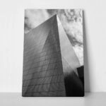 Πίνακας σε Καμβά BLACK AND WHITE ARCHITECTURAL MODERN TOWER