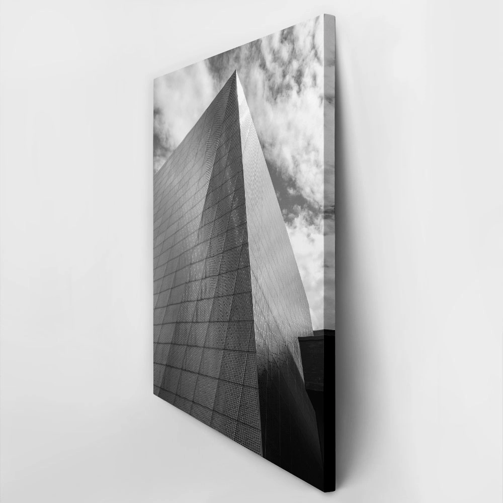 Πίνακας σε Καμβά BLACK AND WHITE ARCHITECTURAL MODERN TOWER