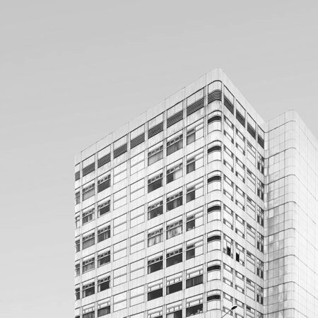 Πίνακας σε Καμβά BLACK AND WHITE ARCHITECTURAL MODULAR WINDOW PATTERN - Πολεις και Αρχιτεκτονικη Sticky 5