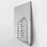 Πίνακας σε Καμβά BLACK AND WHITE ARCHITECTURAL MODULAR WINDOW PATTERN
