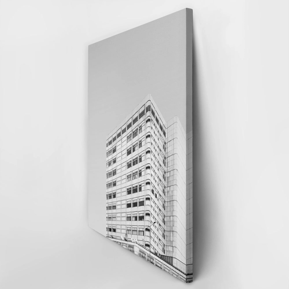 Πίνακας σε Καμβά BLACK AND WHITE ARCHITECTURAL MODULAR WINDOW PATTERN
