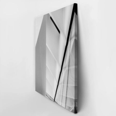Πίνακας σε Καμβά BLACK AND WHITE ARCHITECTURAL MUSEUM INTERIOR - Πολεις και Αρχιτεκτονικη Sticky 2