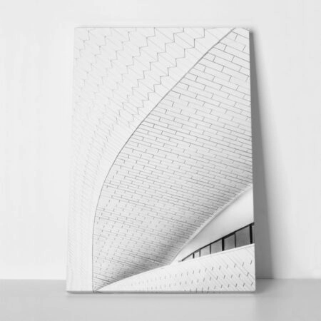 Πίνακας σε Καμβά BLACK AND WHITE ARCHITECTURAL MUSEUM - Πολεις και Αρχιτεκτονικη