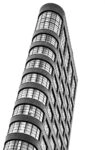 Πίνακας σε Καμβά BLACK AND WHITE ARCHITECTURAL NARROW BUILDING 2