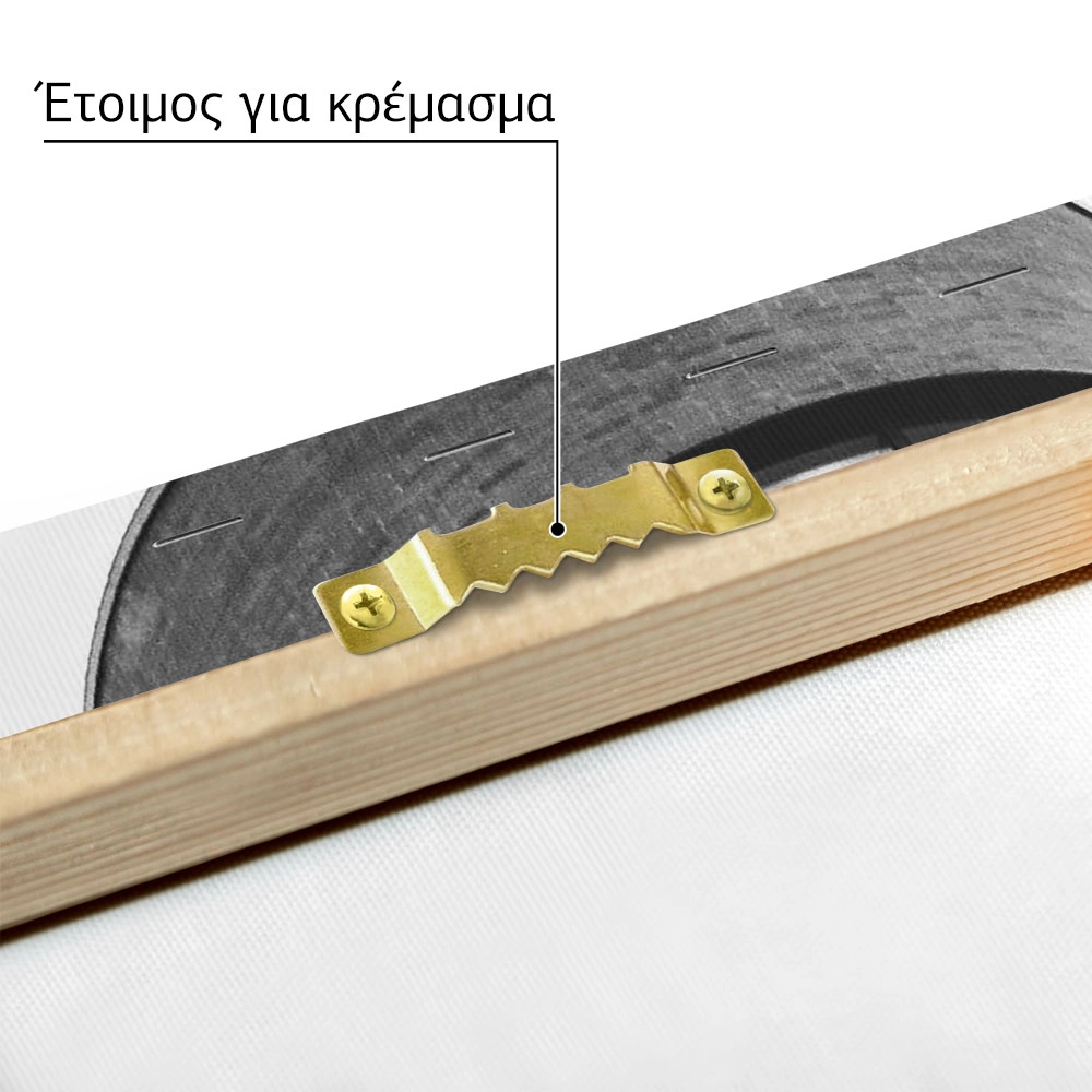 Πίνακας σε Καμβά BLACK AND WHITE ARCHITECTURAL NARROW BUILDING 2