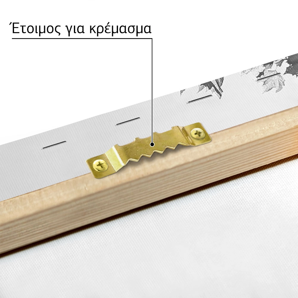 Πίνακας σε Καμβά BLACK AND WHITE ARCHITECTURAL NARROW BUILDING 3