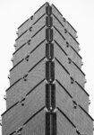 Πίνακας σε Καμβά BLACK AND WHITE ARCHITECTURAL PAGODA SKYSCRAPER