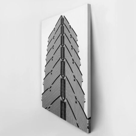 Πίνακας σε Καμβά BLACK AND WHITE ARCHITECTURAL PAGODA SKYSCRAPER - Πολεις και Αρχιτεκτονικη Sticky 2