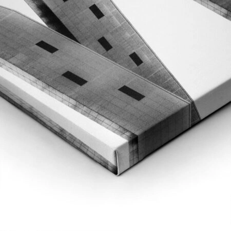 Πίνακας σε Καμβά BLACK AND WHITE ARCHITECTURAL PEDESTRIAN BRIDGES - Πολεις και Αρχιτεκτονικη Sticky 1