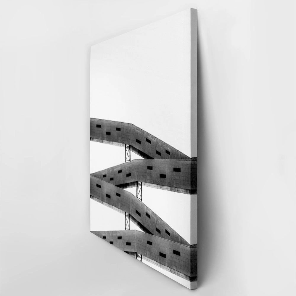 Πίνακας σε Καμβά BLACK AND WHITE ARCHITECTURAL PEDESTRIAN BRIDGES