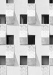 Πίνακας σε Καμβά BLACK AND WHITE ARCHITECTURAL PERFORATED BALCONIES