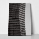 Πίνακας σε Καμβά BLACK AND WHITE ARCHITECTURAL PIXELATED FACADE