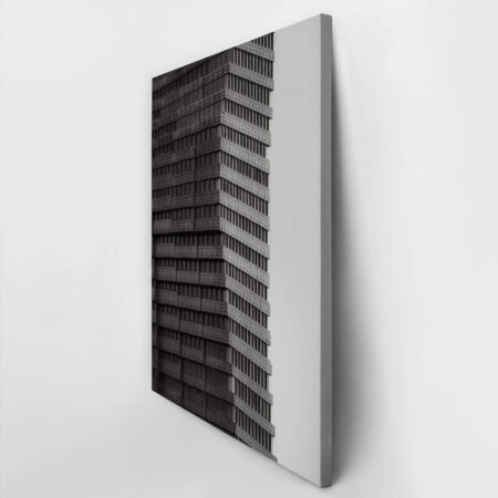 Πίνακας σε Καμβά BLACK AND WHITE ARCHITECTURAL PIXELATED FACADE - Πολεις και Αρχιτεκτονικη Sticky 2