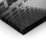 Πίνακας σε Καμβά BLACK AND WHITE ARCHITECTURAL PYRAMID ROOF TOWER