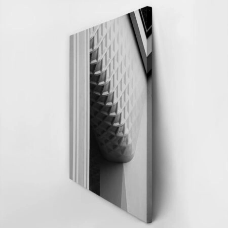 Πίνακας σε Καμβά BLACK AND WHITE ARCHITECTURAL REPEATING GEOMETRIC PATTERN - Πολεις και Αρχιτεκτονικη Sticky 2