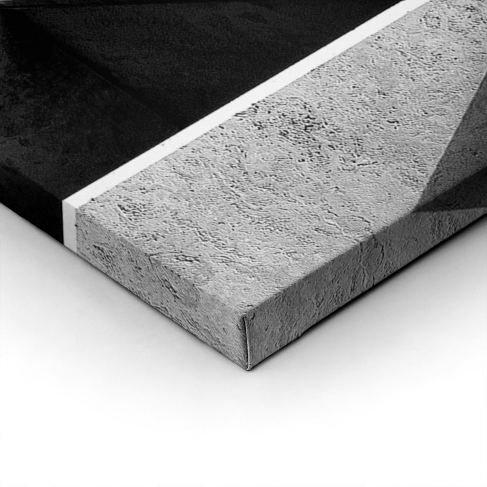 Πίνακας σε Καμβά BLACK AND WHITE ARCHITECTURAL RYTHMIC CONCRETE FINS