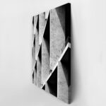 Πίνακας σε Καμβά BLACK AND WHITE ARCHITECTURAL RYTHMIC CONCRETE FINS