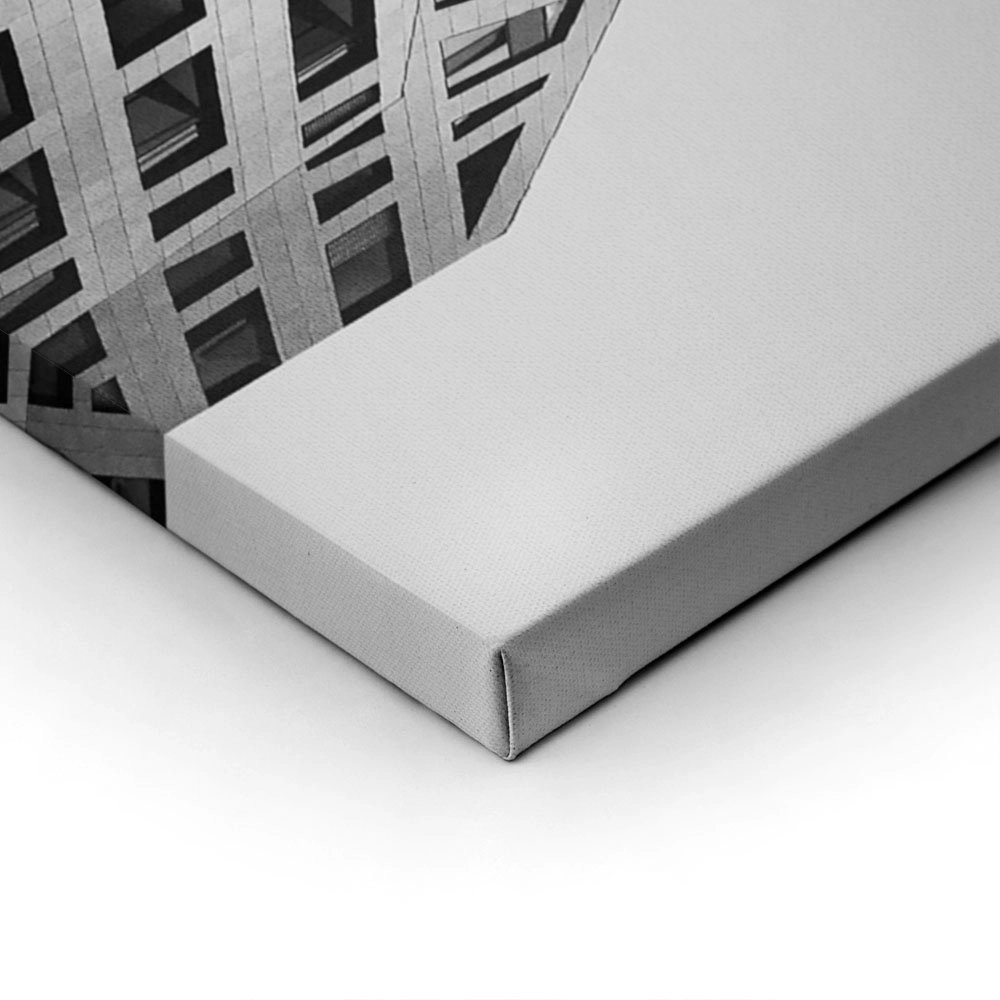Πίνακας σε Καμβά BLACK AND WHITE ARCHITECTURAL SAPPHIRE BUILDING