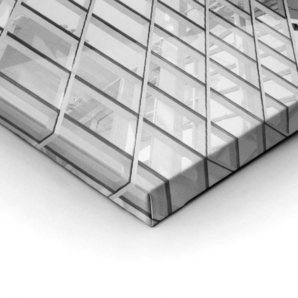Πίνακας σε Καμβά BLACK AND WHITE ARCHITECTURAL SHARP ANGLES