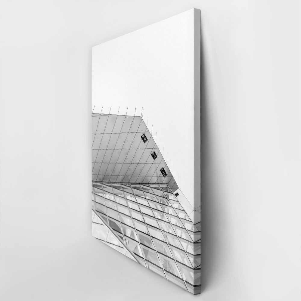 Πίνακας σε Καμβά BLACK AND WHITE ARCHITECTURAL SHARP ANGLES