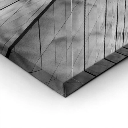 Πίνακας σε Καμβά BLACK AND WHITE ARCHITECTURAL SHARP CORNER CLOUDS - Πολεις και Αρχιτεκτονικη Sticky 1