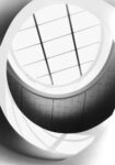 Πίνακας σε Καμβά BLACK AND WHITE ARCHITECTURAL SKYLIGHT 4