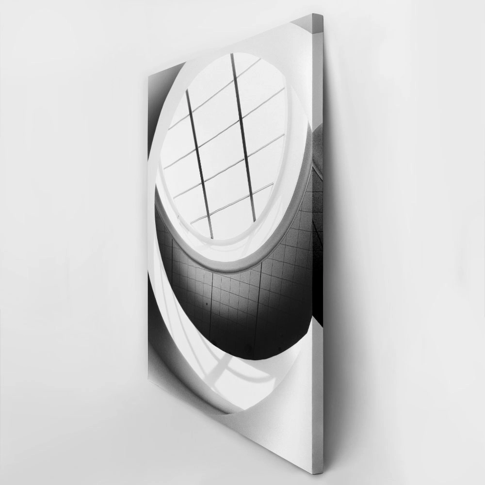 Πίνακας σε Καμβά BLACK AND WHITE ARCHITECTURAL SKYLIGHT 4