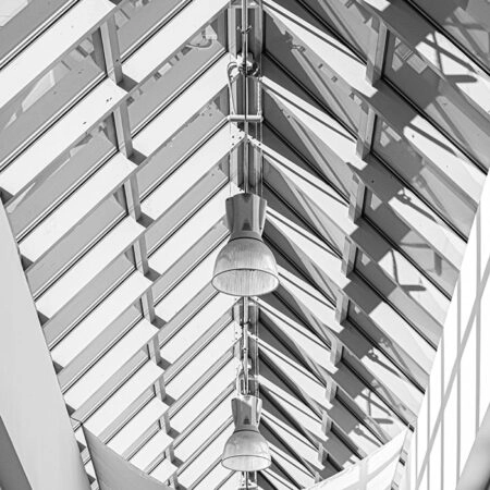 Πίνακας σε Καμβά BLACK AND WHITE ARCHITECTURAL SKYLIGHT 5 - Πολεις και Αρχιτεκτονικη Sticky 5