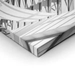 Πίνακας σε Καμβά BLACK AND WHITE ARCHITECTURAL SKYLIGHT 5