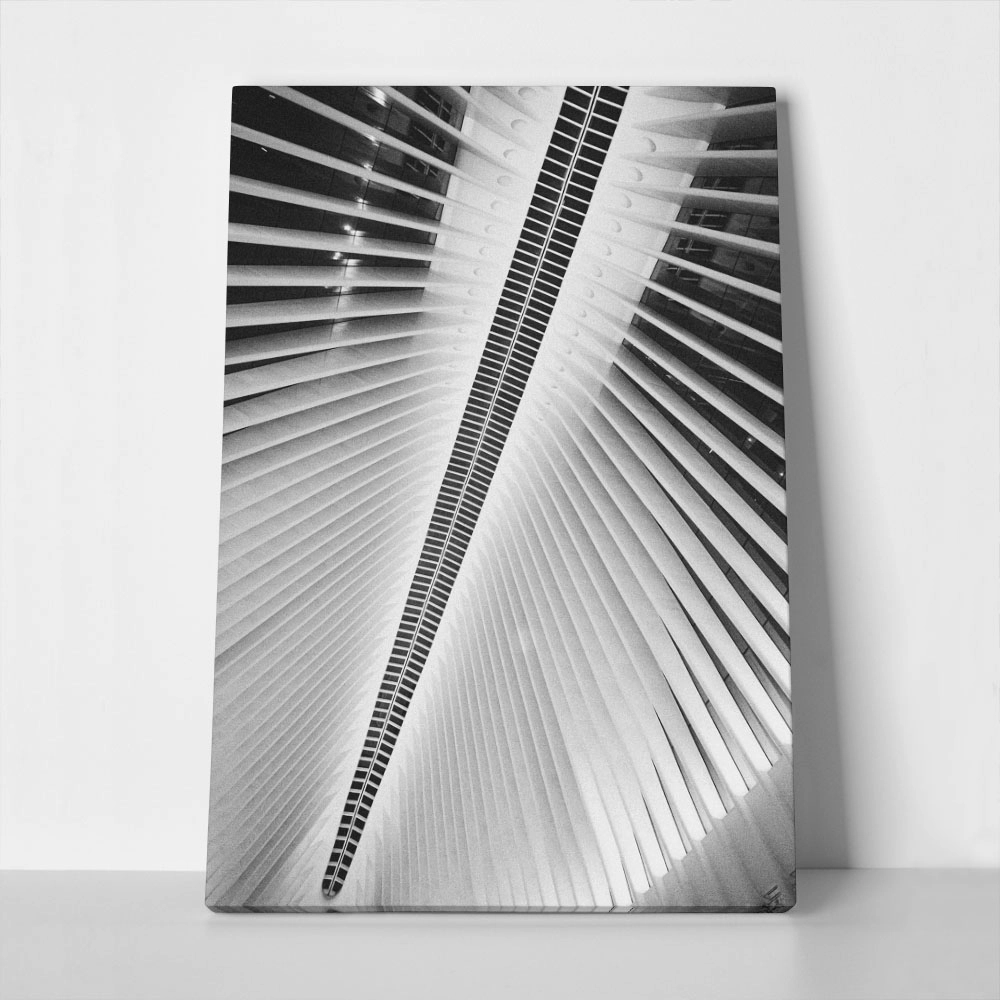 Πίνακας σε Καμβά BLACK AND WHITE ARCHITECTURAL SKYLIGHT 6