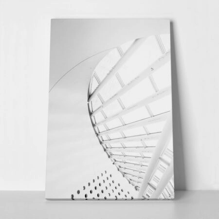 Πίνακας σε Καμβά BLACK AND WHITE ARCHITECTURAL SKYLIGHT - Πολεις και Αρχιτεκτονικη