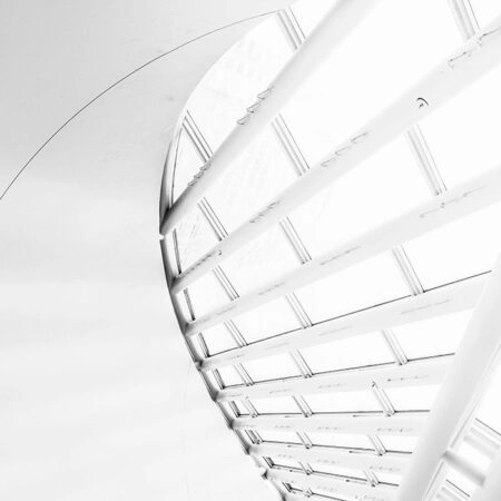Πίνακας σε Καμβά BLACK AND WHITE ARCHITECTURAL SKYLIGHT - Πολεις και Αρχιτεκτονικη Sticky 5