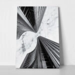 Πίνακας σε Καμβά BLACK AND WHITE ARCHITECTURAL SKYSCRAPERS 10