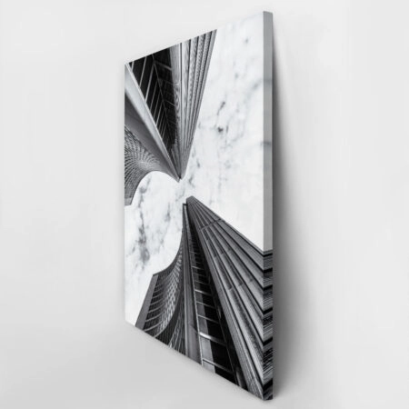 Πίνακας σε Καμβά BLACK AND WHITE ARCHITECTURAL SKYSCRAPERS 10 - Πολεις και Αρχιτεκτονικη Sticky 2