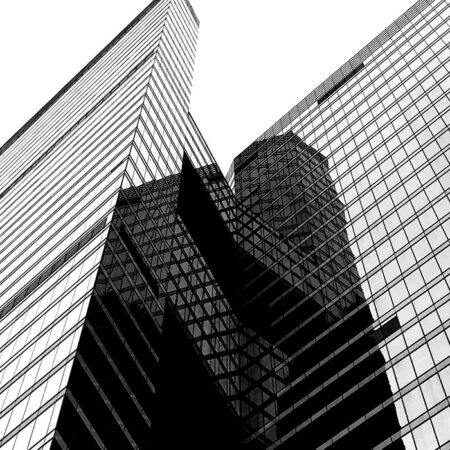 Πίνακας σε Καμβά BLACK AND WHITE ARCHITECTURAL SKYSCRAPERS 11 - Πολεις και Αρχιτεκτονικη Sticky 5