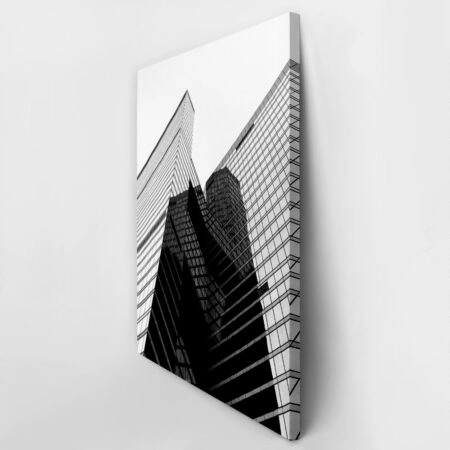 Πίνακας σε Καμβά BLACK AND WHITE ARCHITECTURAL SKYSCRAPERS 11 - Πολεις και Αρχιτεκτονικη Sticky 2