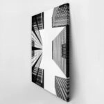 Πίνακας σε Καμβά BLACK AND WHITE ARCHITECTURAL SKYSCRAPERS 2