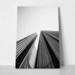 Πίνακας σε Καμβά BLACK AND WHITE ARCHITECTURAL SKYSCRAPERS 4