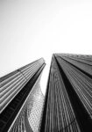 Πίνακας σε Καμβά BLACK AND WHITE ARCHITECTURAL SKYSCRAPERS 4