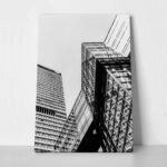 Πίνακας σε Καμβά BLACK AND WHITE ARCHITECTURAL SKYSCRAPERS 5