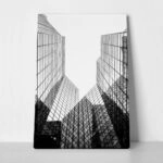 Πίνακας σε Καμβά BLACK AND WHITE ARCHITECTURAL SKYSCRAPERS 6
