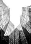 Πίνακας σε Καμβά BLACK AND WHITE ARCHITECTURAL SKYSCRAPERS 6