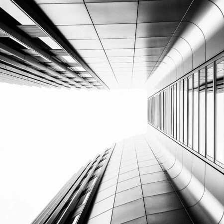 Πίνακας σε Καμβά BLACK AND WHITE ARCHITECTURAL SKYSCRAPERS 7 - Πολεις και Αρχιτεκτονικη Sticky 5