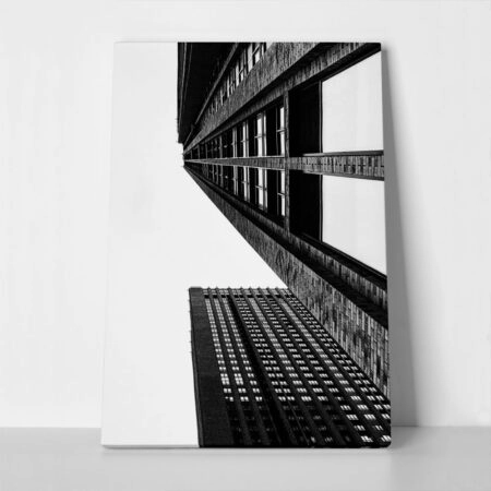 Πίνακας σε Καμβά BLACK AND WHITE ARCHITECTURAL SKYSCRAPERS 8
