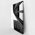 Πίνακας σε Καμβά BLACK AND WHITE ARCHITECTURAL SKYSCRAPERS 8