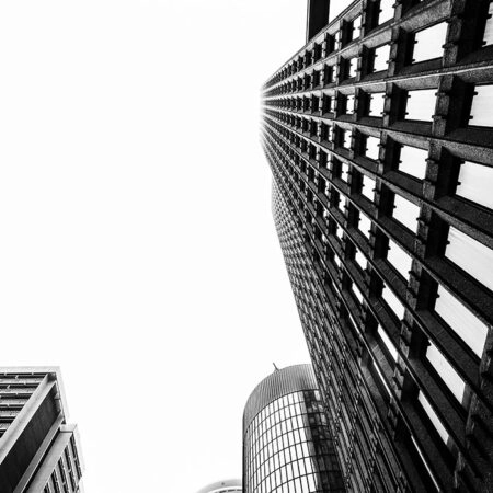 Πίνακας σε Καμβά BLACK AND WHITE ARCHITECTURAL SKYSCRAPERS 9 - Πολεις και Αρχιτεκτονικη Sticky 5