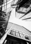Πίνακας σε Καμβά BLACK AND WHITE ARCHITECTURAL SKYSCRAPERS